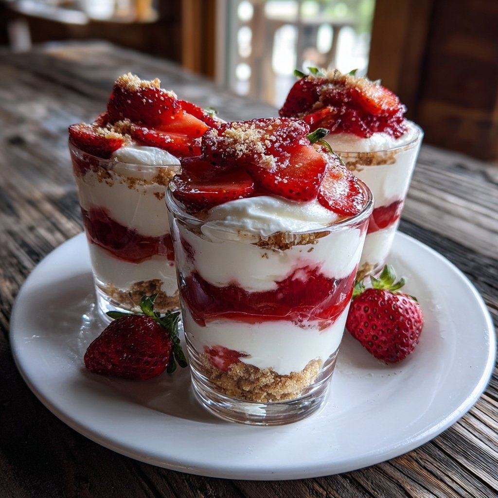 Strawberry Cream Parfait Cups