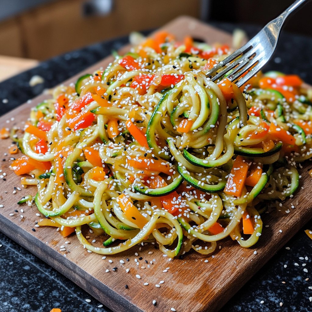 Healthy Zucchini Noodle Stir Fry