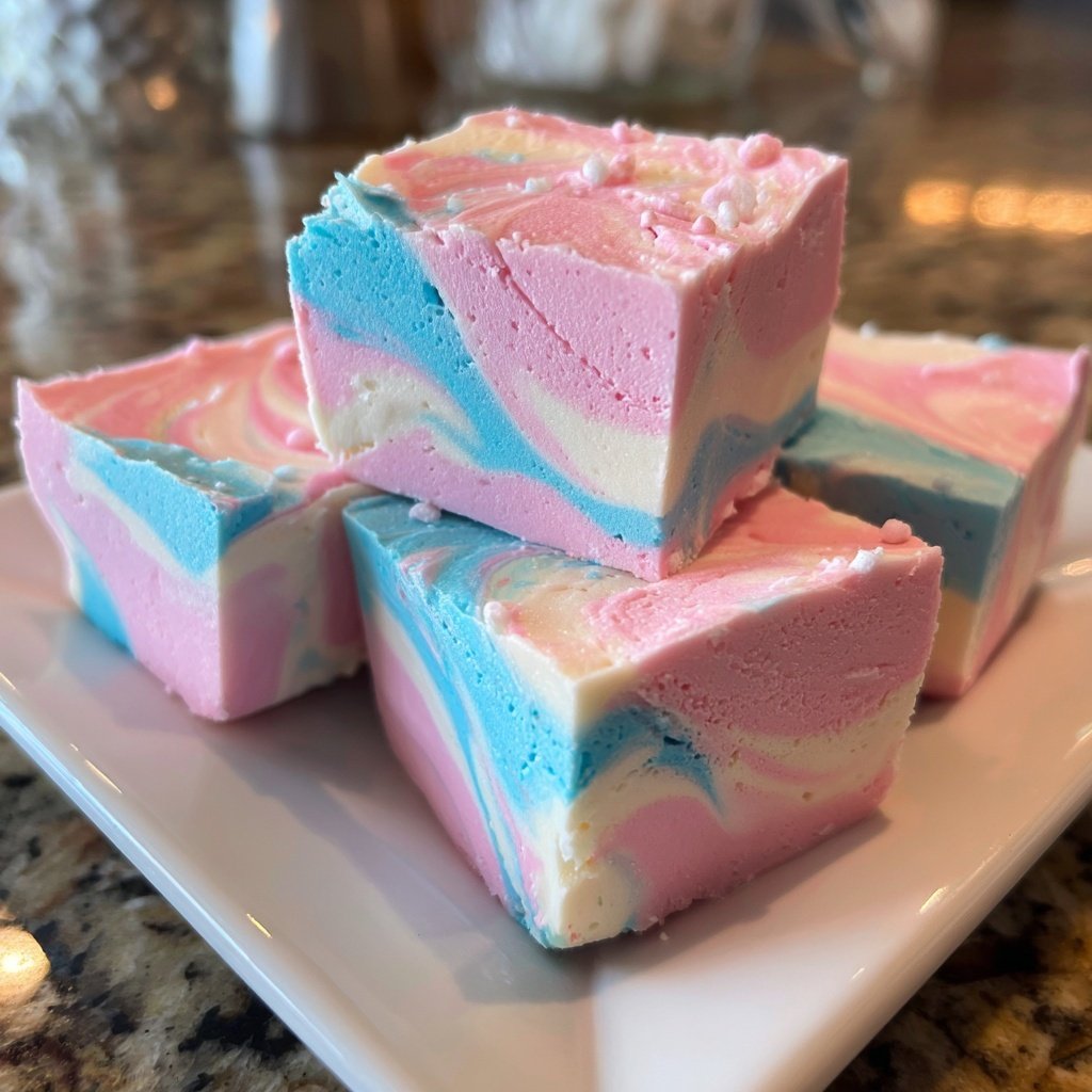 Fluffy Cotton Candy Fudge