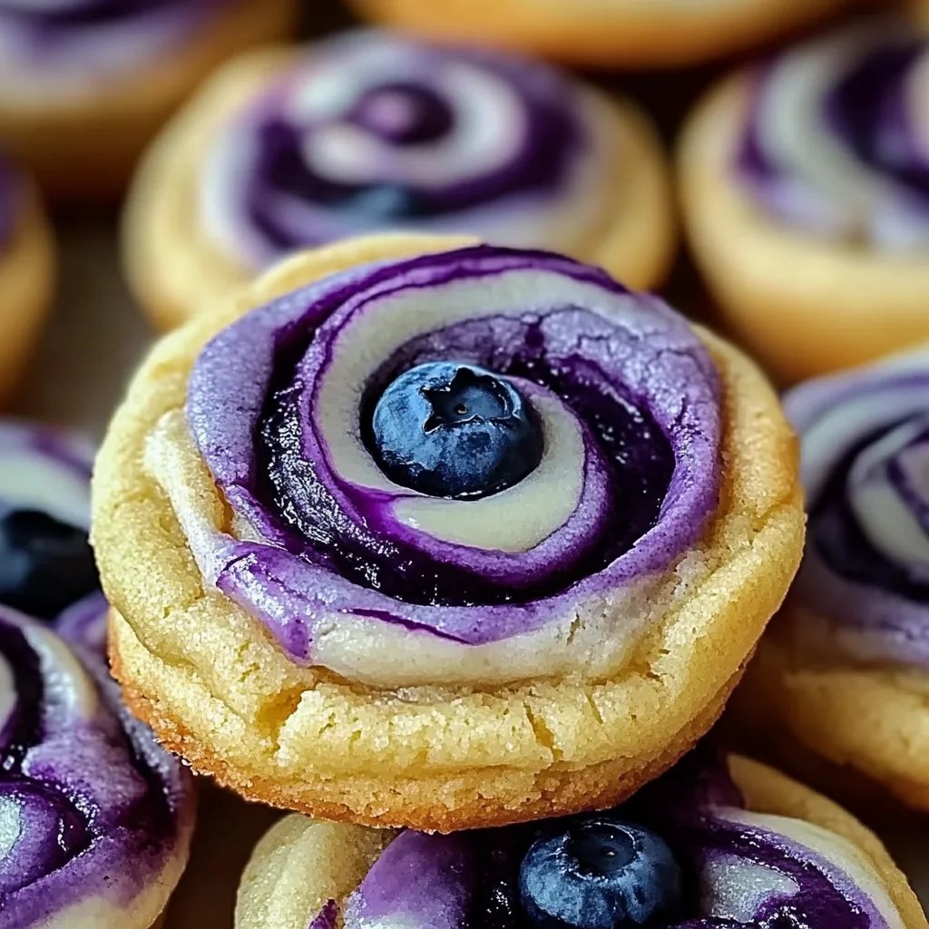 Blueberry Cheesecake Swirl Cookies