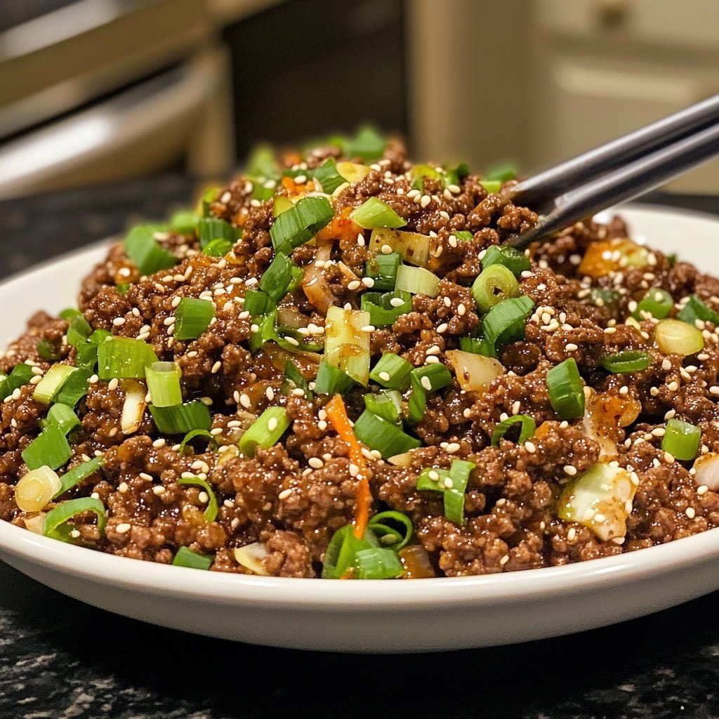 Quick Easy Korean Ground Beef Bowl