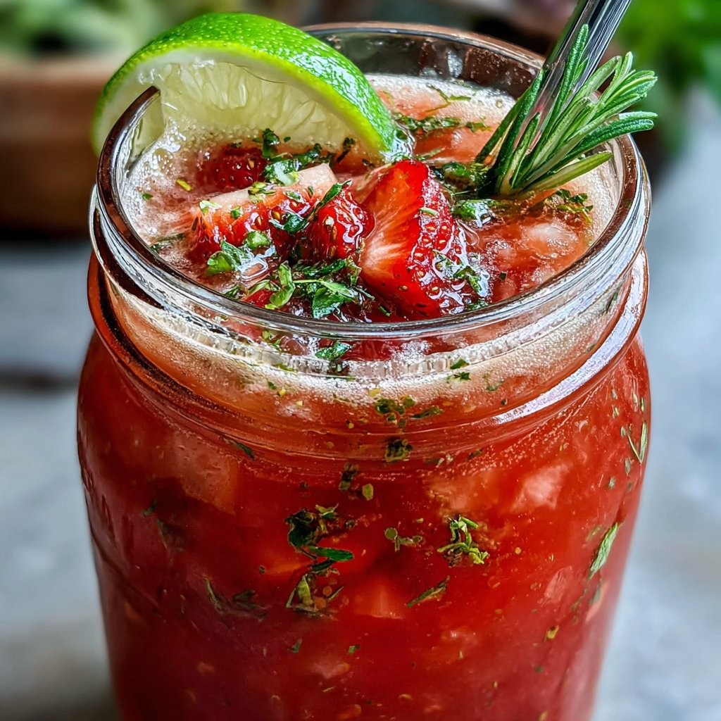 Strawberry Lime Agua Fresca
