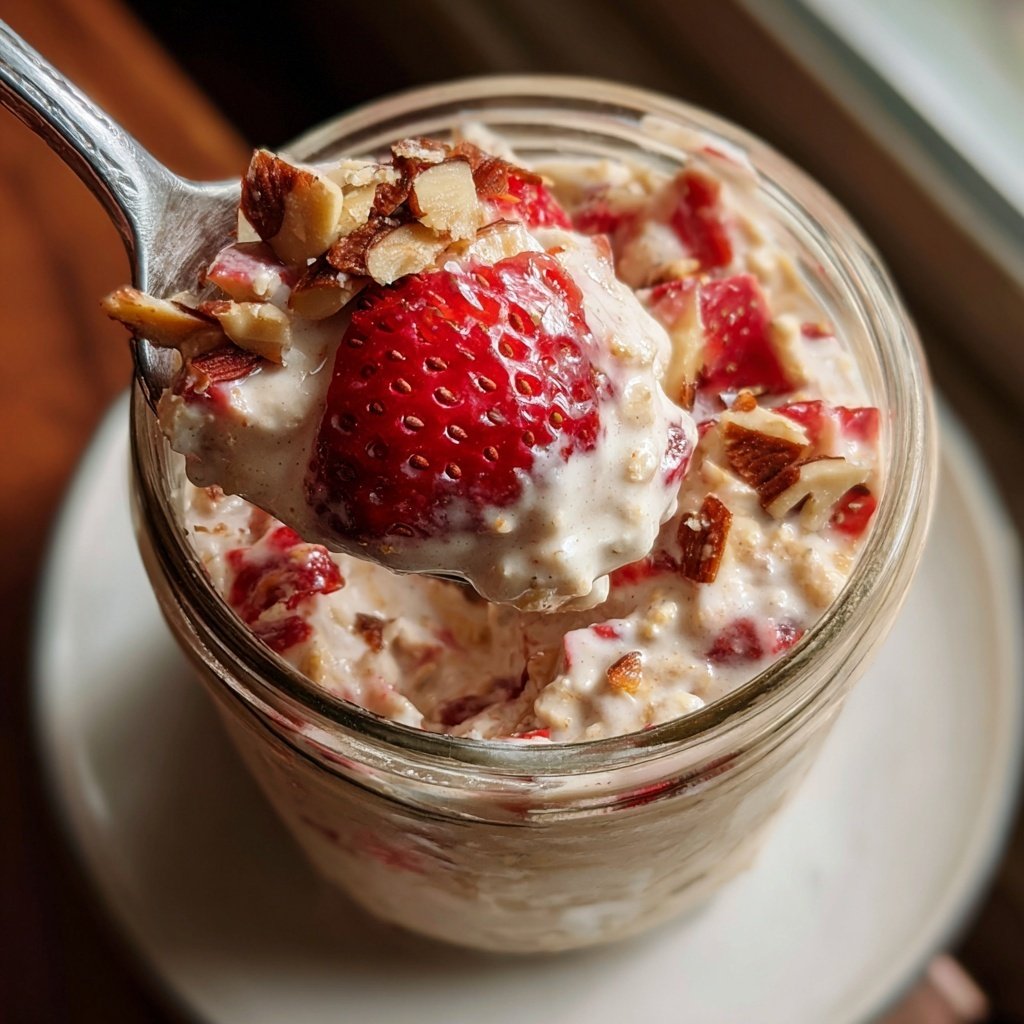 Strawberry Almond Overnight Oats