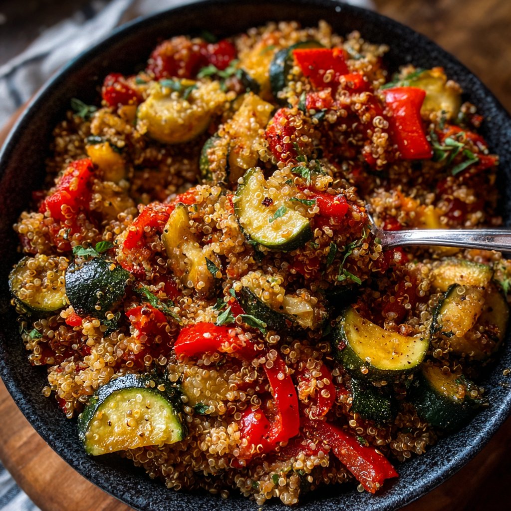 Herb Roasted Veggie Quinoa Skillet