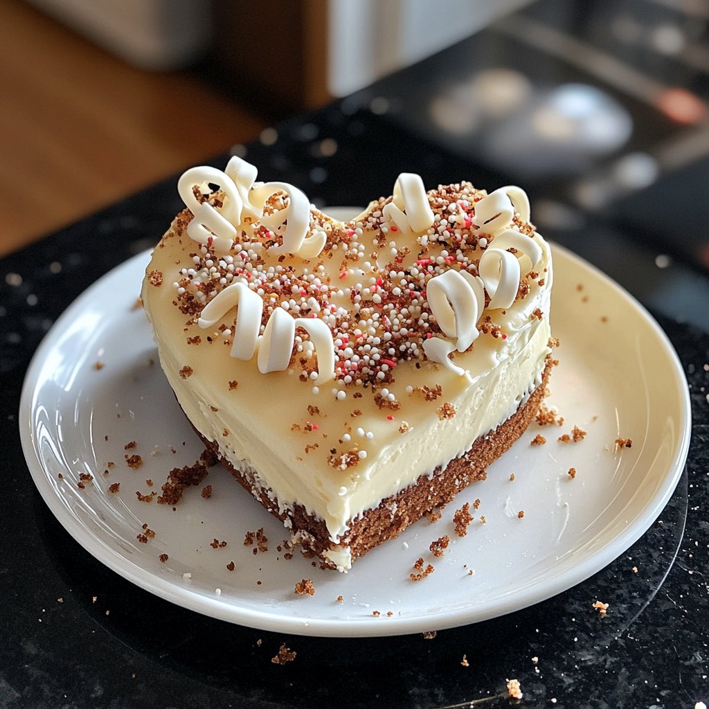 Mini Heart Cake with White Chocolate