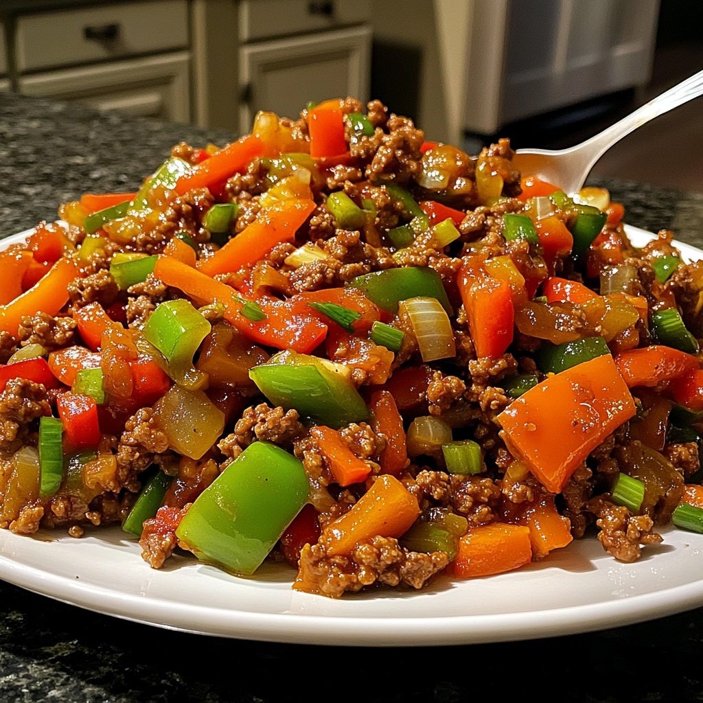 Ground Beef and Veggie Stir Fry