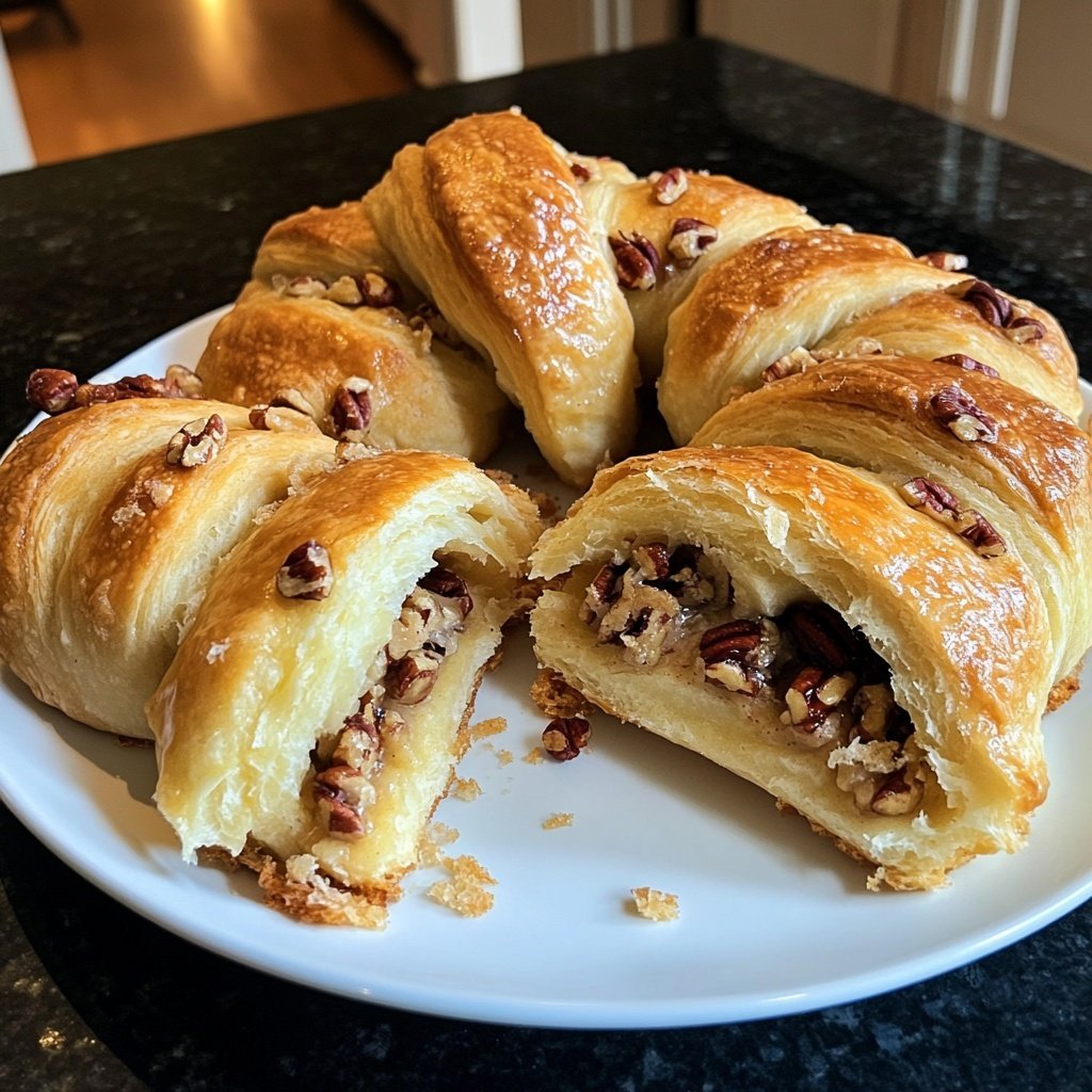 Buttery Crescent Rolls with Pecan Filling