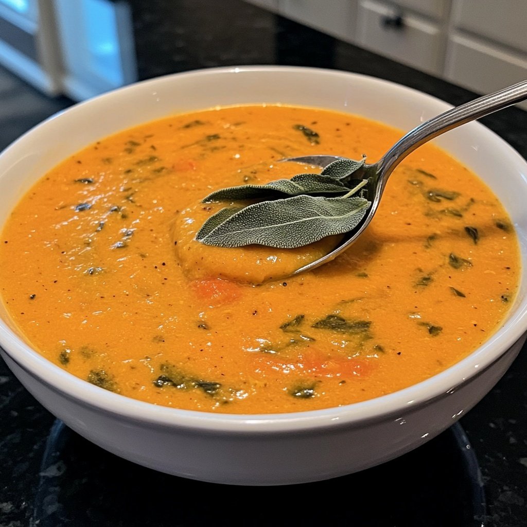 Creamy Squash Soup with Sage