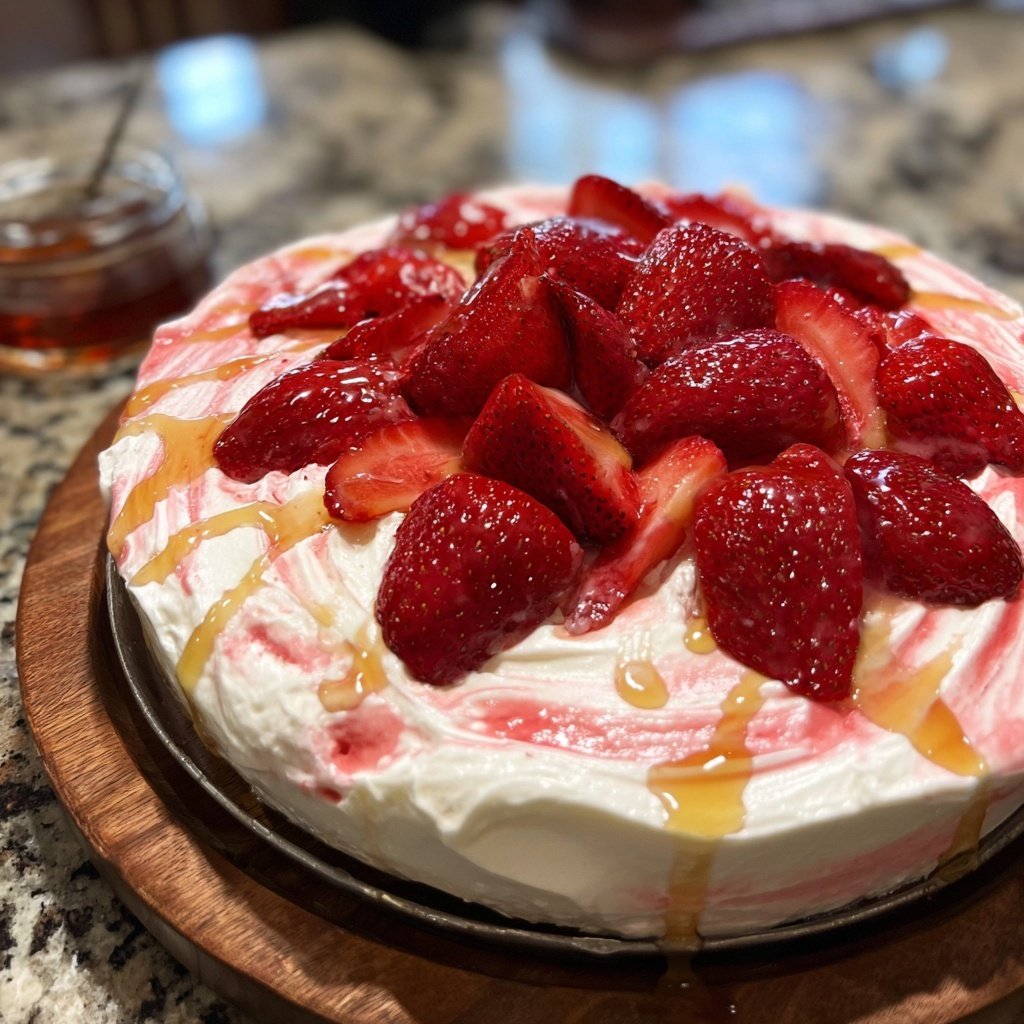 Fresh Strawberry Yogurt Dessert